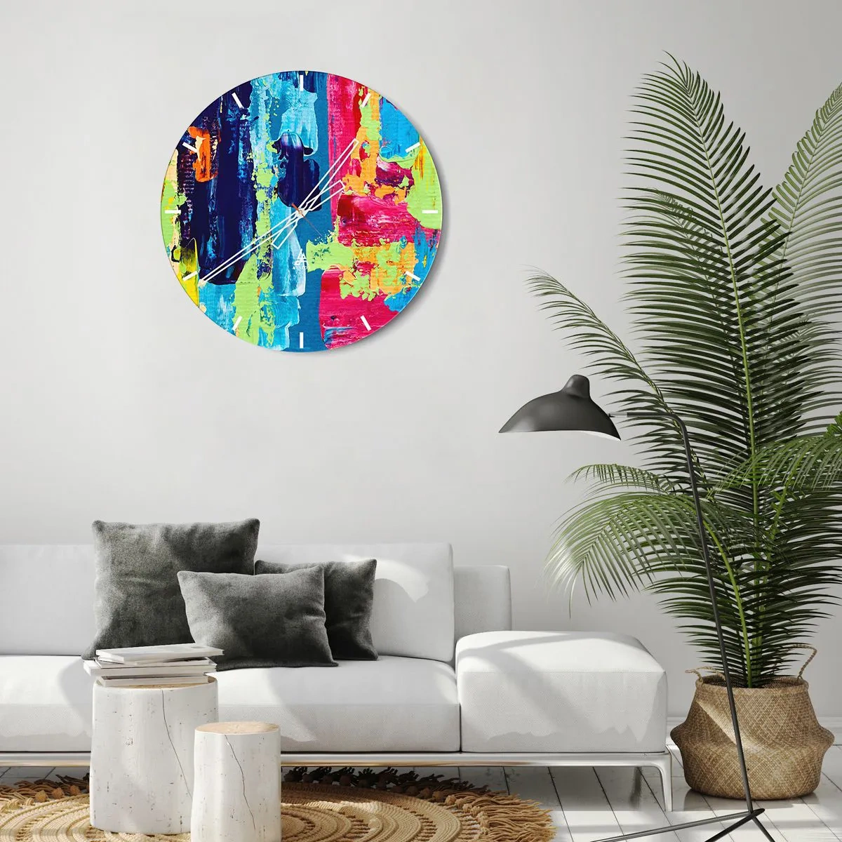 Orologio da parete - Orologio in Vetro - La vita è bella! - 40x40 cm