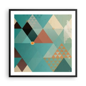 Poster in cornice nera - Unità della molteplicità, molteplicità dell'unità - 60x60 cm