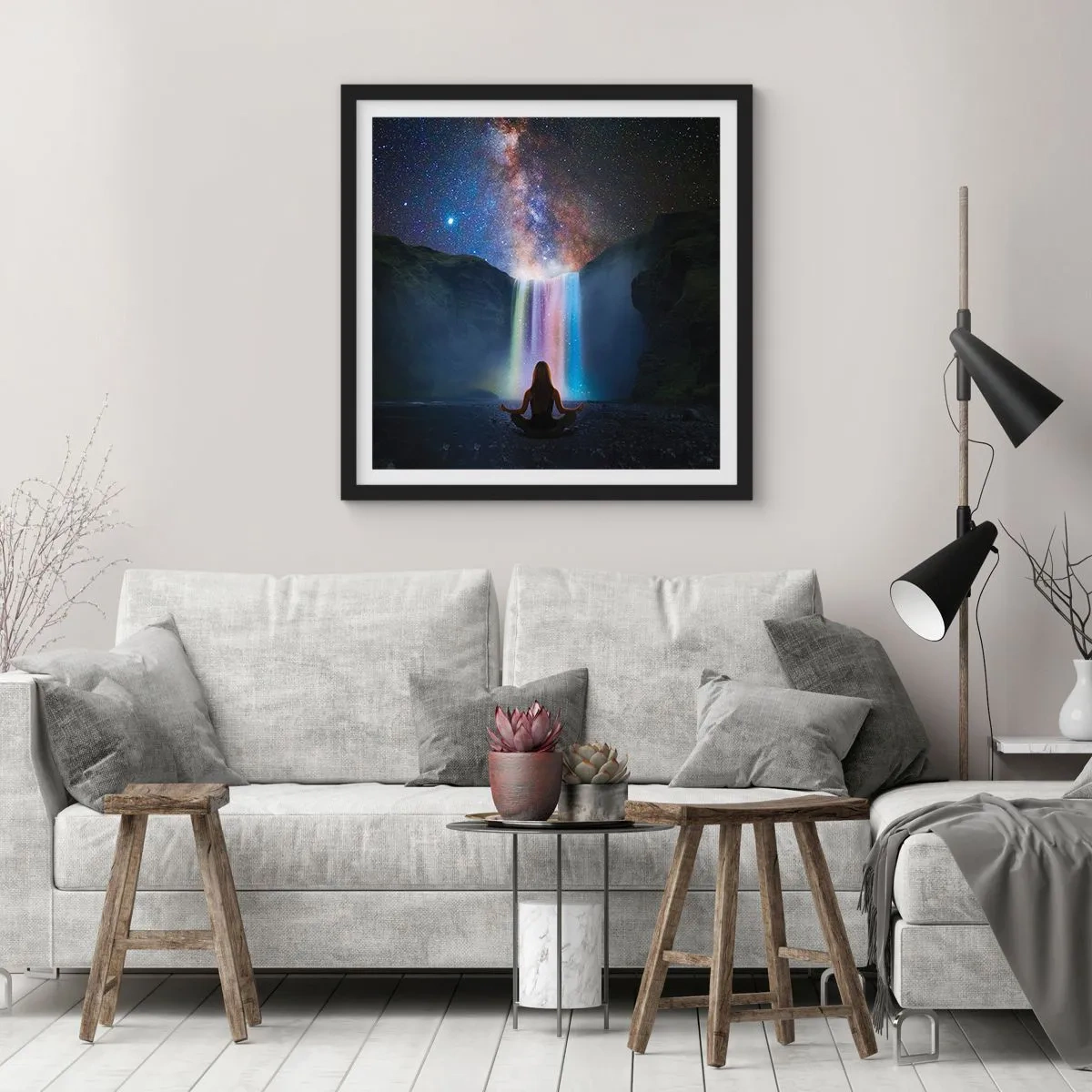 Poster in cornice nera - Armonia assoluta - 30x30 cm