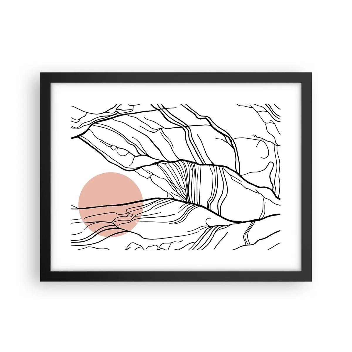 Poster in cornice nera - Nella rete dei rami - 40x30 cm