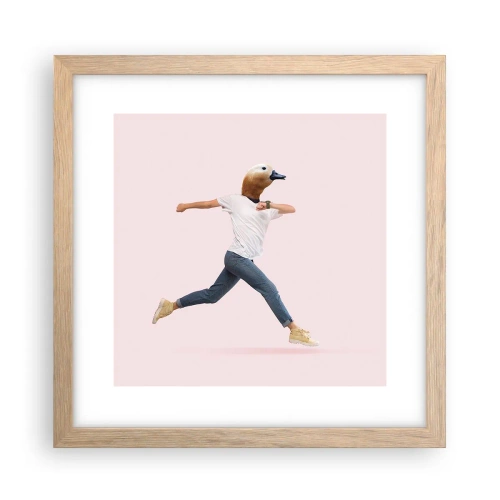 Poster in cornice rovere chiaro - Un pizzico di assurdo - 30x30 cm