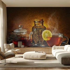 Fotomurali Autoadesivo Deluxe Sticker - Nello stile dei maestri olandesi - Gastronomia, Tè, Tazza da tè - 100x70 cm