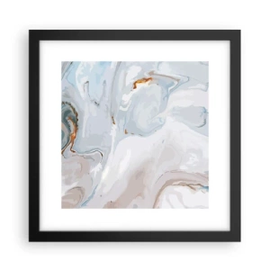 Poster in cornice nera - Bianchi sovrapposti - 30x30 cm