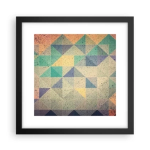 Poster in cornice nera - La repubblica dei triangoli - 30x30 cm