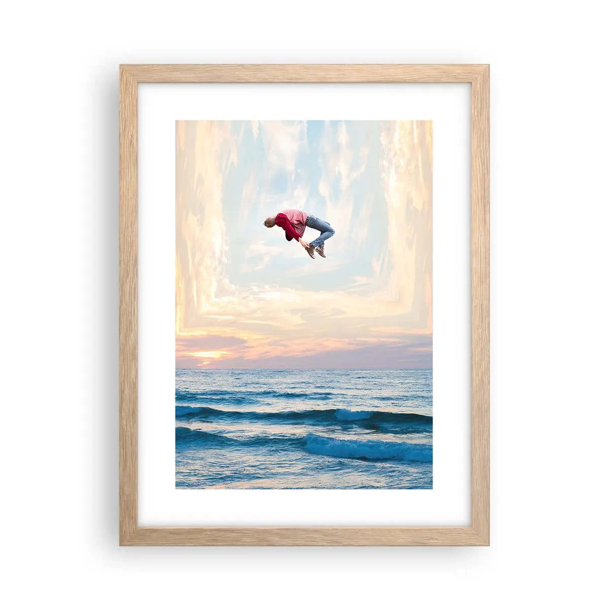 Poster in cornice rovere chiaro - In un'altra dimensione - 30x40 cm