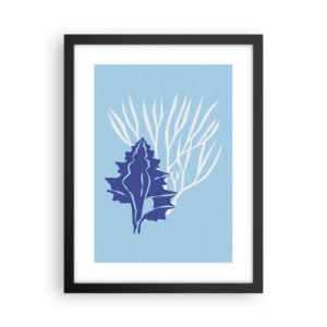 Poster in cornice nera - Forme fogliose - 30x40 cm