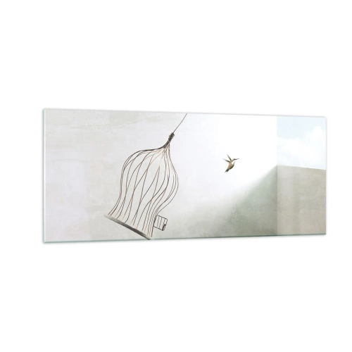 Quadro su vetro - Nel proprio elemento - 100x40 cm