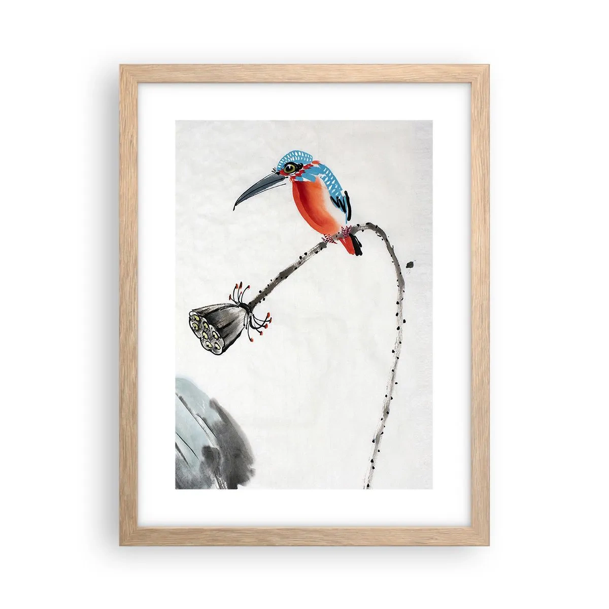 Poster in cornice rovere chiaro - La vita del prato - 30x40 cm