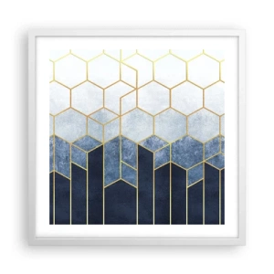 Poster in cornice bianca - Composizione a ritmo sincopato - 50x50 cm