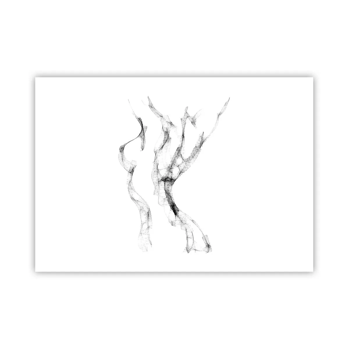 Poster - Linee delicate e astratte che ricordano scie di fumo su uno sfondo chiaro - 100x70cm - Bella e forte - Decorazione murale moderna per soggiorno e camera da letto ARTTOR