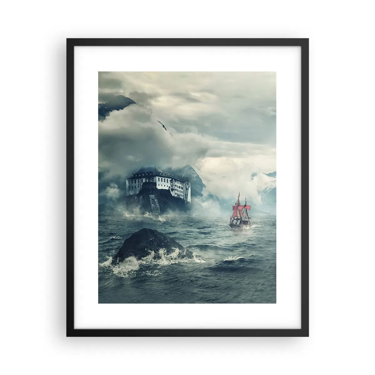 Poster in cornice nera - Sulle acque magiche - 40x50 cm