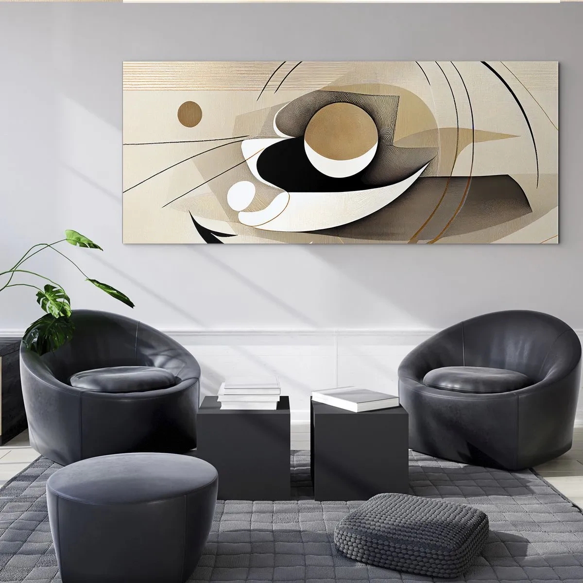 Quadro su vetro - Composizione: l'essenza delle cose - 100x40 cm