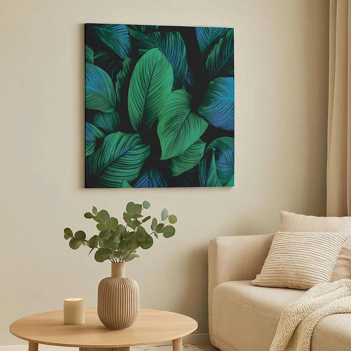 Quadro su tela - Stampe su Tela - Nella folla verde - 30x30 cm