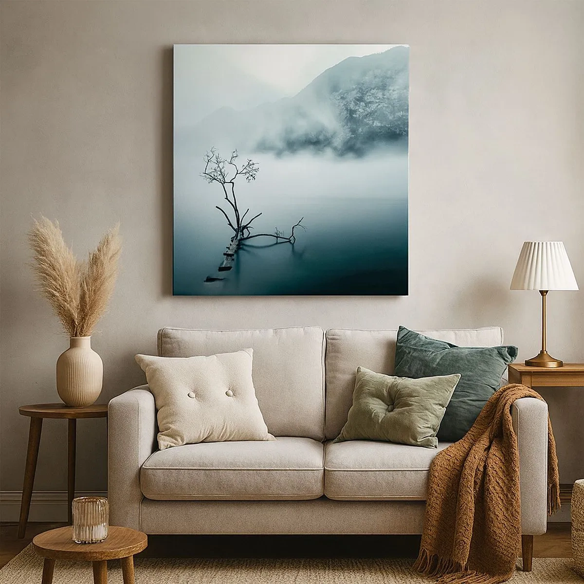 Quadro su tela - Stampe su Tela - Dall'acqua e dalla nebbia - 30x30 cm