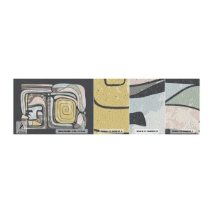 Campione di Fotomurale Adesivo Deluxe Sticker - Astrazione in spirito precolombiano - Astrazione, Boho, Invecchiato - 100x30 cm