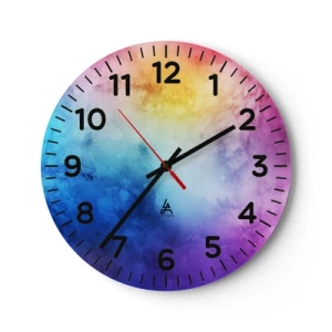 Orologio da parete - Orologio in Vetro - Quasi al settimo cielo - 30x30 cm