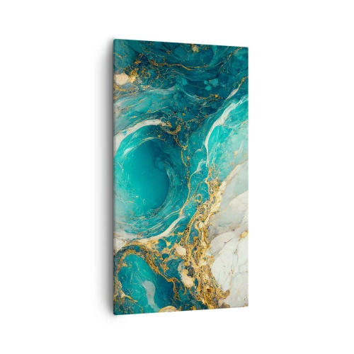 Quadro su tela - Stampe su Tela - Composizione con vene d'oro - 55x100 cm