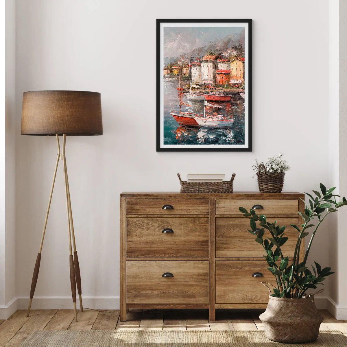 Poster in cornice nera - Molo romantico - 61x91 cm
