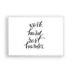 Poster in cornice bianca - L'equilibrio della vita - 100x70 cm