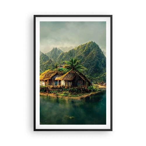 Poster in cornice nera - Paradiso tropicale - 61x91 cm