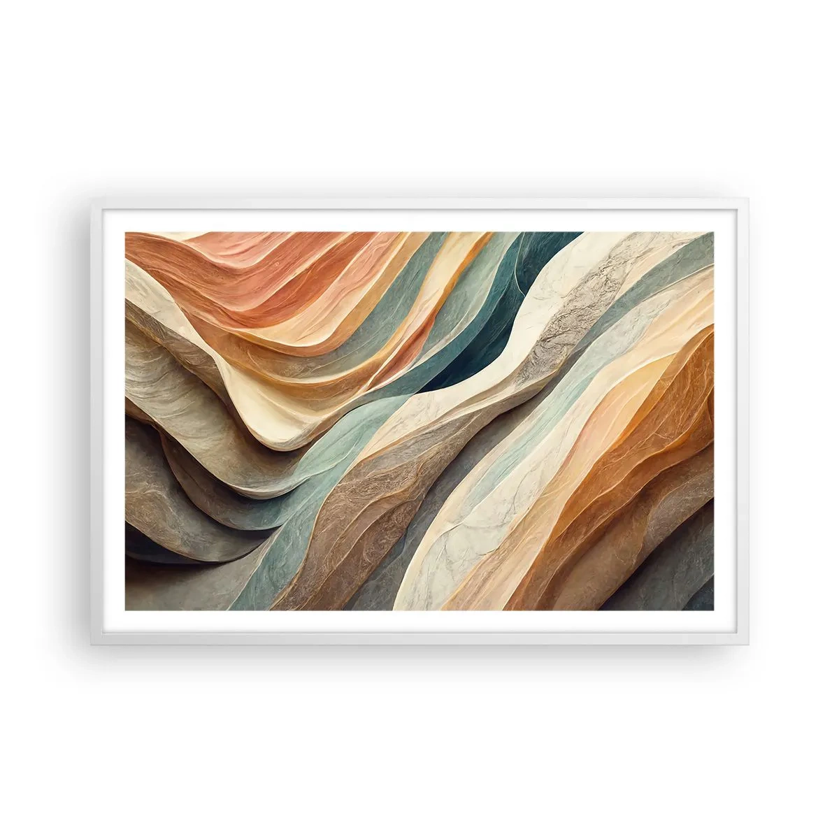 Poster in cornice bianca - L'attimo prima del cambiamento - 91x61 cm