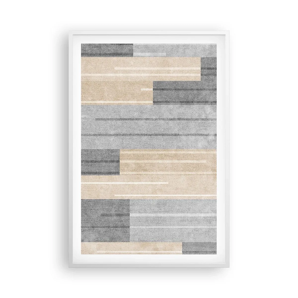 Poster in cornice bianca - Composizione: rigare dritto - 61x91 cm