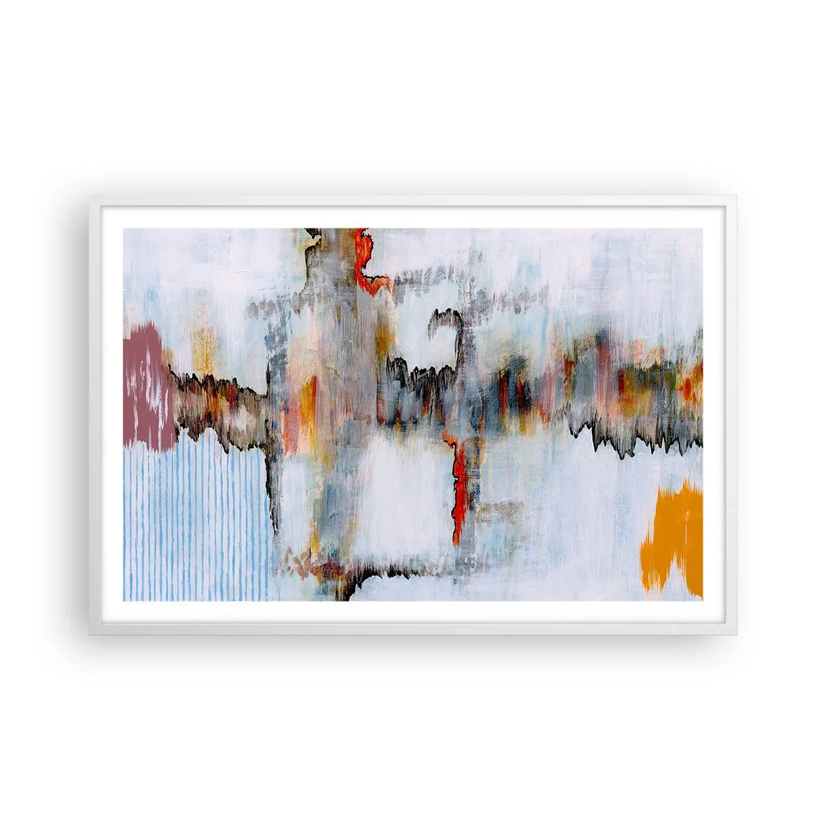 Poster in cornice bianca - Scritto sull'acqua - 91x61 cm