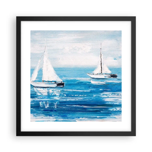 Poster in cornice nera - Con un amico al fianco - 40x40 cm