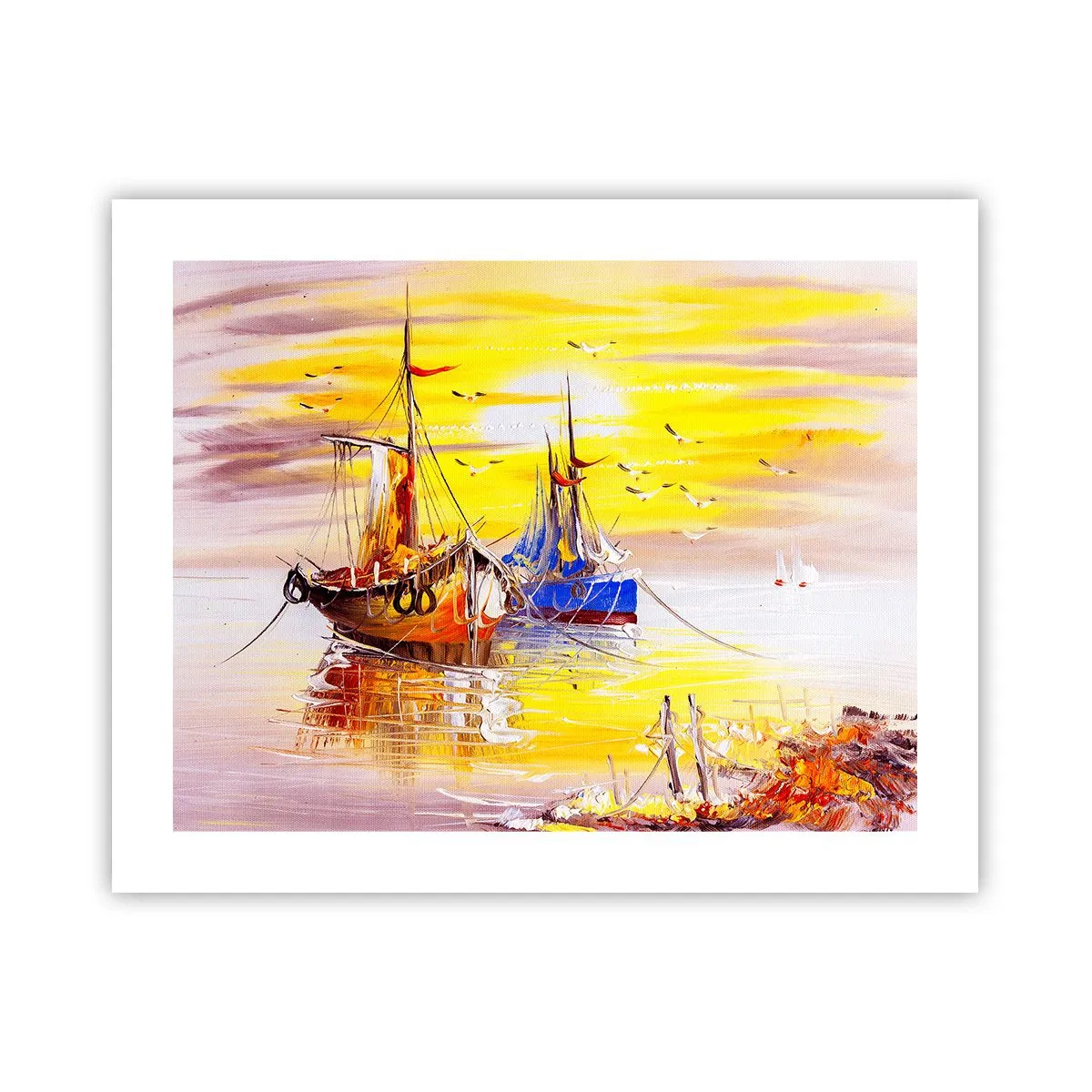 Poster - Meritato riposo nel porto - 50x40 cm
