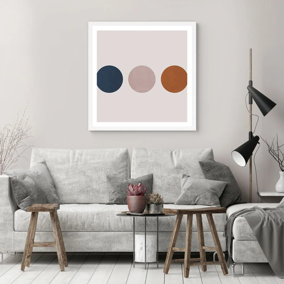 Poster in cornice bianca - Simbolo di perfezione - 40x40 cm
