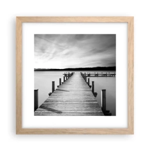 Poster in cornice rovere chiaro - Pace sull'acqua - 30x30 cm