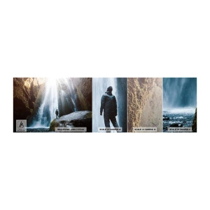 Campione di Fotomurale Adesivo Deluxe Sticker - Ripristino delle proporzioni - Cascata, Rocce, Grotta - 100x30 cm