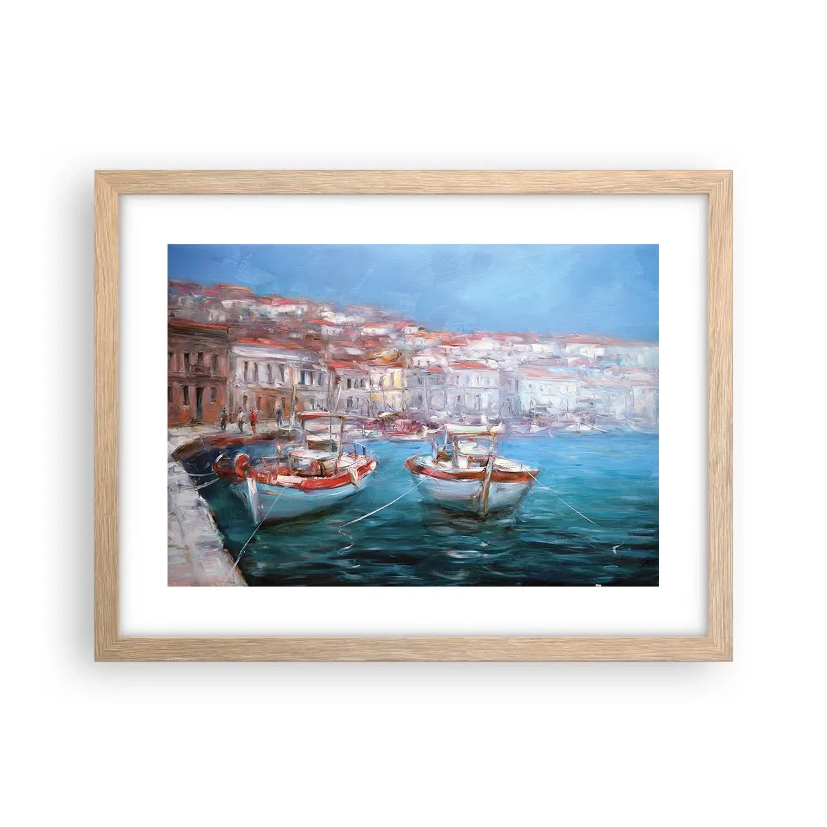 Poster in cornice rovere chiaro - Golfo italiano - 40x30 cm