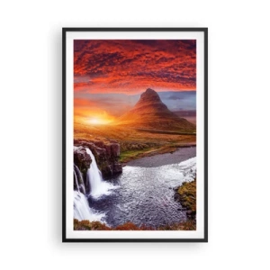 Poster in cornice nera - Paesaggio della Terra di Mezzo - 61x91 cm