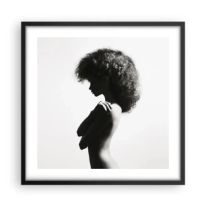 Poster in cornice nera - Come un fiore su un gambo snello - 50x50 cm