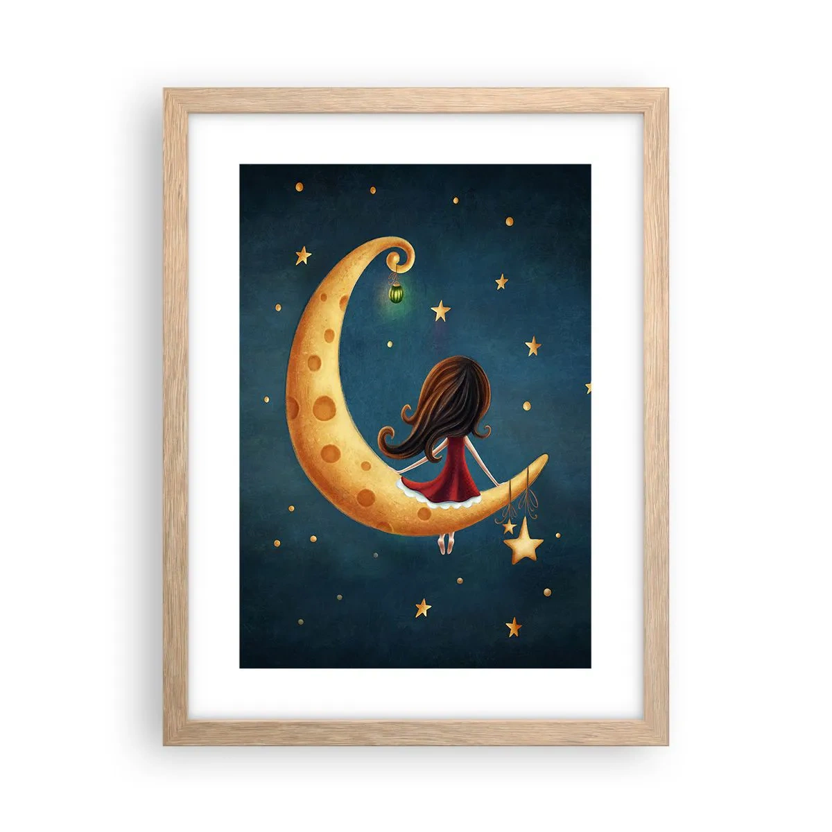 Poster in cornice rovere chiaro - Una volta... - 30x40 cm