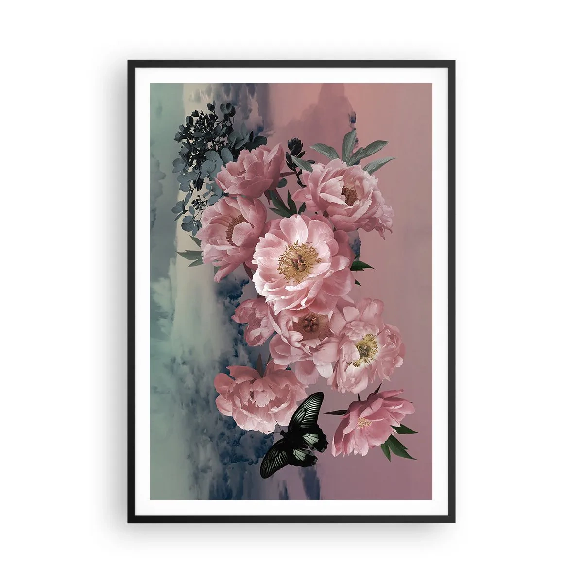 Poster in cornice nera - L'apice della romanticità - 70x100 cm