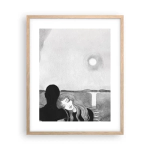 Poster in cornice rovere chiaro - Sempre un mistero - 40x50 cm