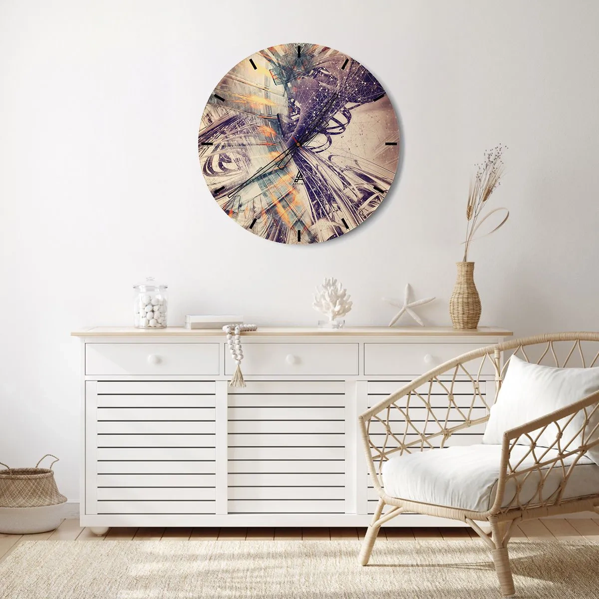 Orologio da parete - Orologio in Vetro - A gran velocità - 40x40 cm