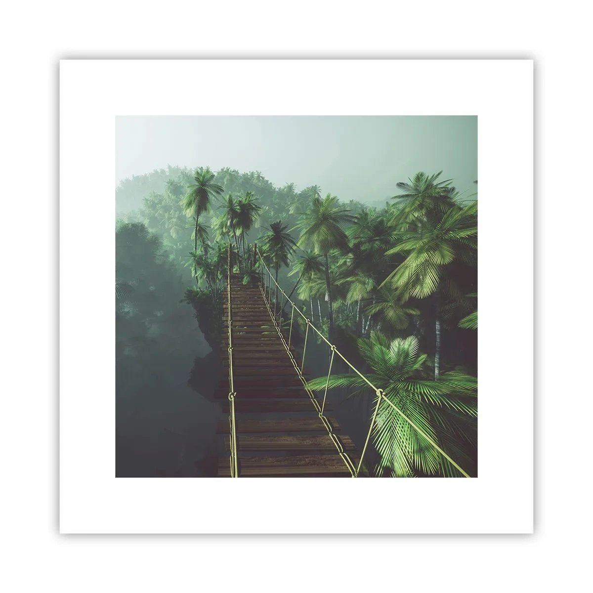 Poster - Nel vortice del verde - 30x30 cm