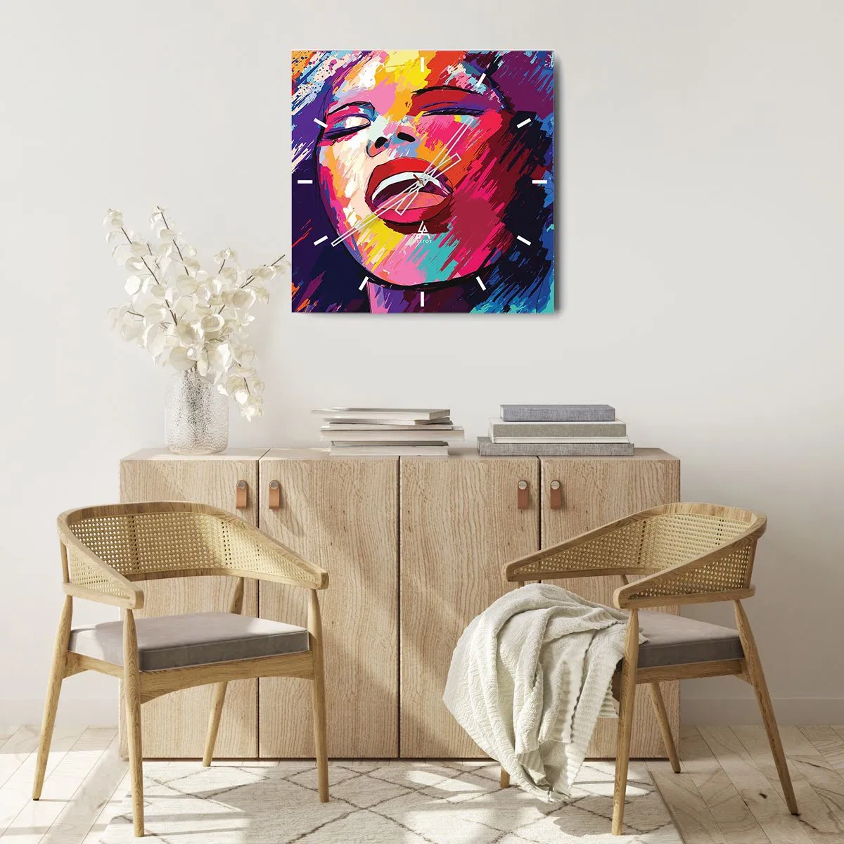 Orologio da parete - Orologio in Vetro - Cantare tutta la vita - 40x40 cm