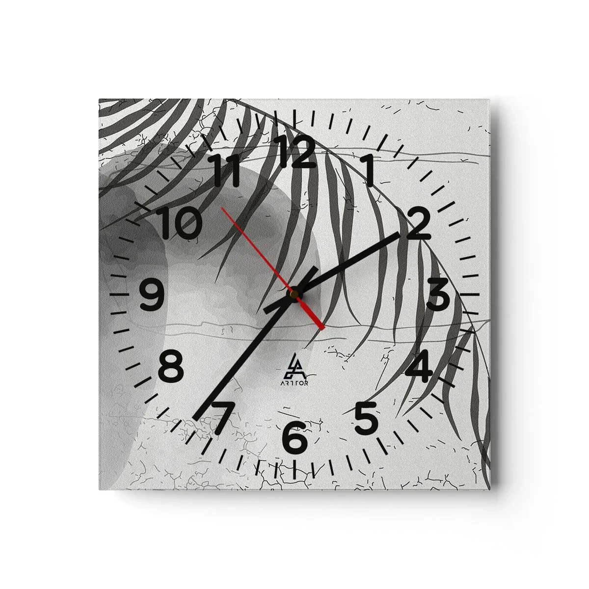 Orologio da parete - Orologio in Vetro - La delicata esoticità della natura - 30x30 cm