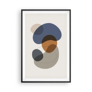 Poster in cornice nera - Gocce di colore - 61x91 cm