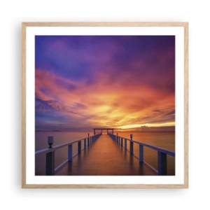 Poster in cornice rovere chiaro - Senza fine - 60x60 cm