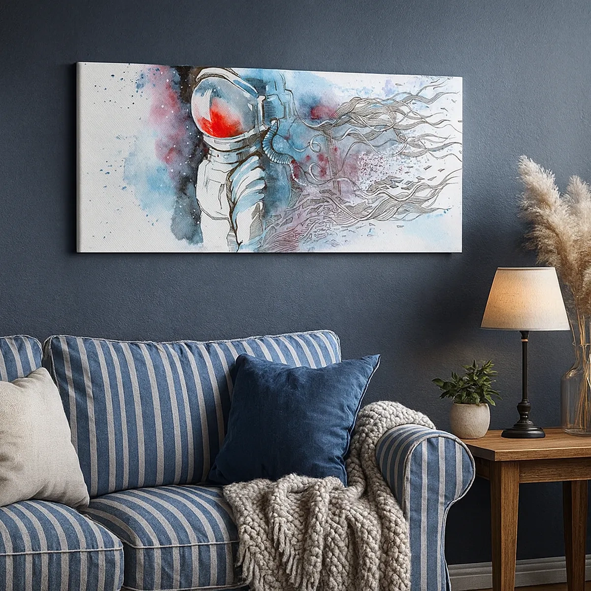 Quadro su tela - Stampe su Tela - Da solo nel cosmo - 30x30 cm