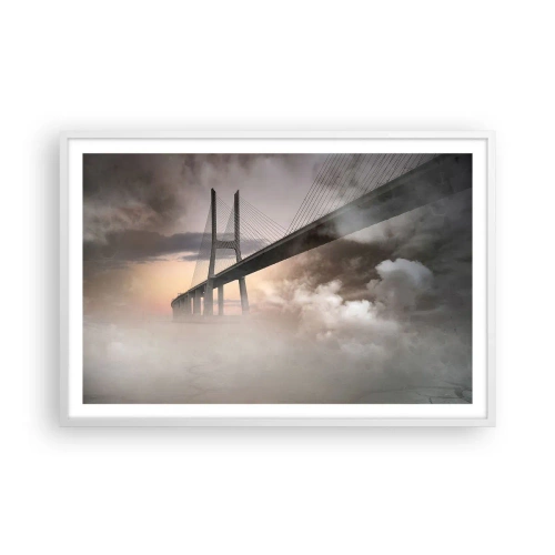 Poster in cornice bianca - Sul fiume che non c'è - 91x61 cm