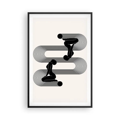 Poster in cornice nera - Simmetria sensuale - 61x91 cm