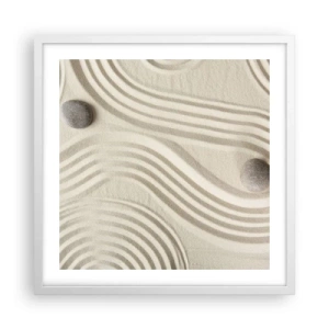 Poster in cornice bianca - Il tocco del calore - 50x50 cm