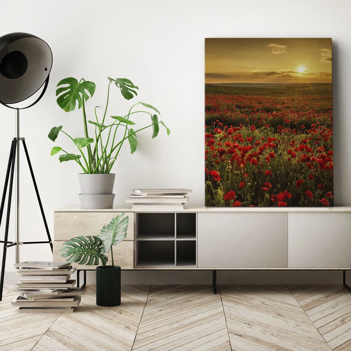 Quadro su tela - Stampe su Tela - Tra il fruscio delle erbe, in un'esplosione di fiori - 45x80 cm