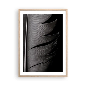 Poster in cornice rovere chiaro - Piuma: struttura meravigliosa - 50x70 cm